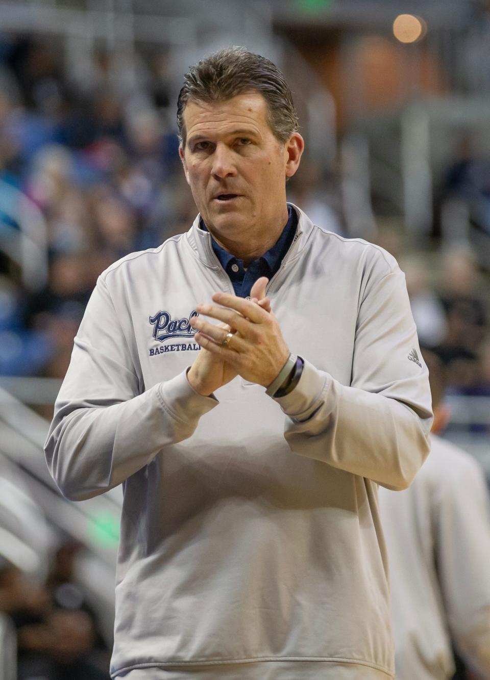 Nevada head coach Steve Alford on the sidelines against San Diego State during the second half of a basketball game played at Lawlor Events Center in Reno, Nev., Tuesday, Jan. 31, 2023