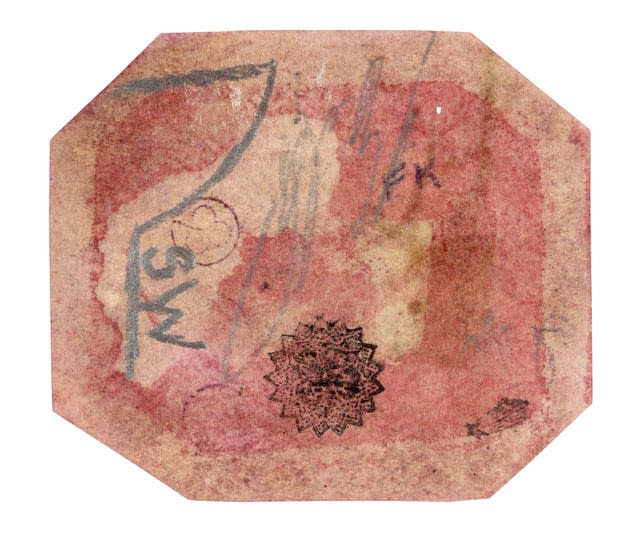 The world’s rarest stamp, the British Guiana 1c Magenta (1856)