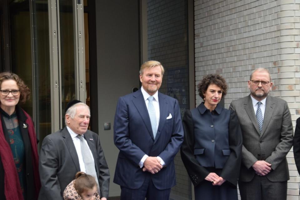 Dutch King Willem-Alexander poses for a photo during the opening of the Holocaust Museum in Amsterdam on March 10, 2024. Anadolu via Getty Images