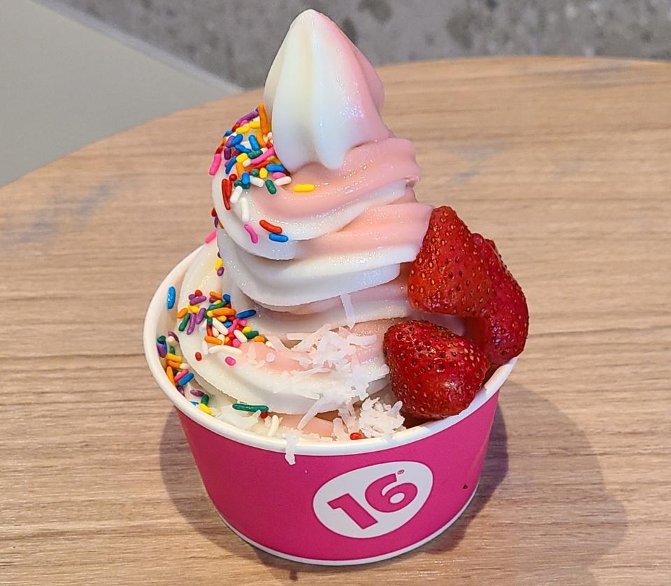 Celebrity-favorite frozen yogurt spot 16 Handles opened May 13, 2023.