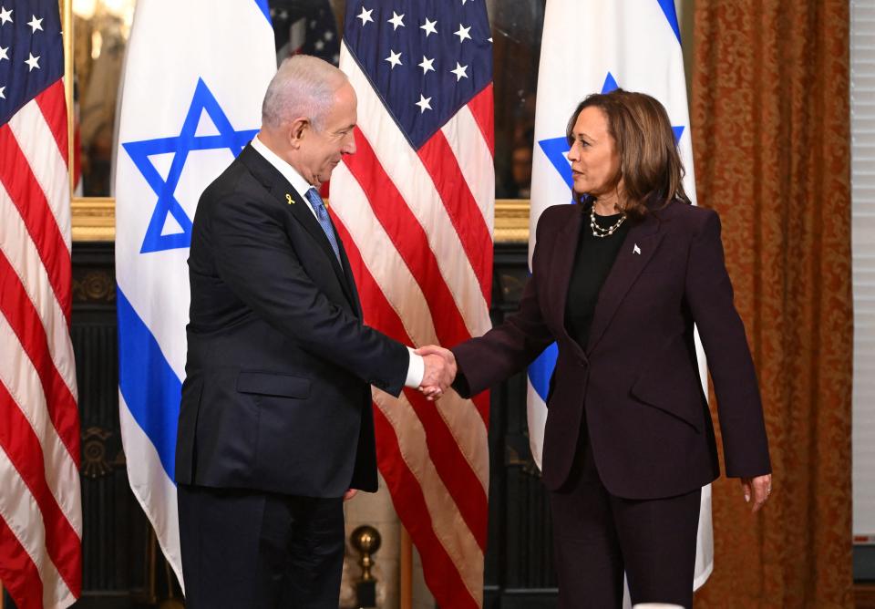 Vice President Kamala Harris meets with Israeli Prime Minister Benjamin Netanyahu in Washington