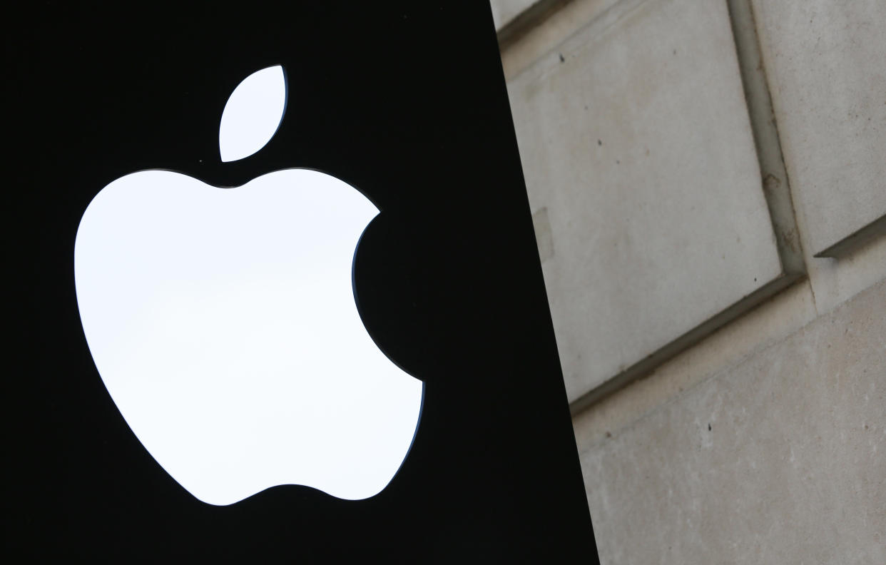 A picture shows the Apple logo outside the Apple store in Covent Garden in London August 30, 2016. - The European Commission's demand for Apple to pay Ireland some 13 billion euros in back taxes has put the country in the strange position of refusing the windfall for fear of scaring away valuable investment. Rather than welcoming the cash -- equivalent to around five percent of its gross domestic product -- the government has vowed to appeal the ruling, fearing an ever greatest cost to its economy and jobs. (Photo by Daniel LEAL-OLIVAS / AFP)        (Photo credit should read DANIEL LEAL-OLIVAS/AFP via Getty Images)