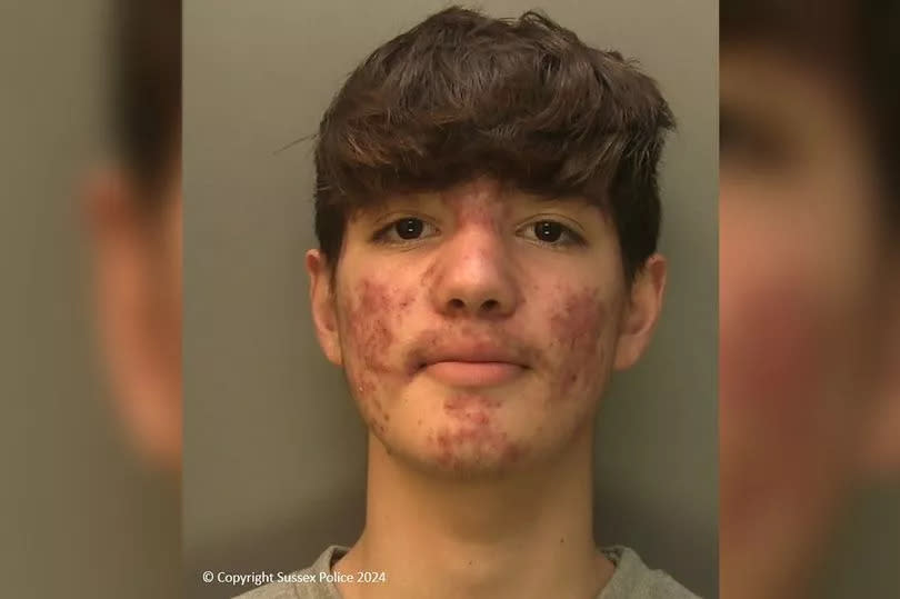 16-year-old Armin Mehdikhani-Sarvejahani who has been jailed for life at Lewes Crown Court for the murder of 17-year-old Mustafa Momand in central Brighton on October 5, 2023, over a drug debt.