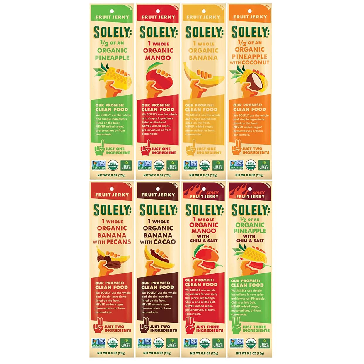 SOLELY Organic Fruit Jerky Variety Pack