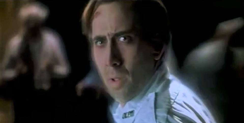 Nicolas Cage wears a paramedic's uniform