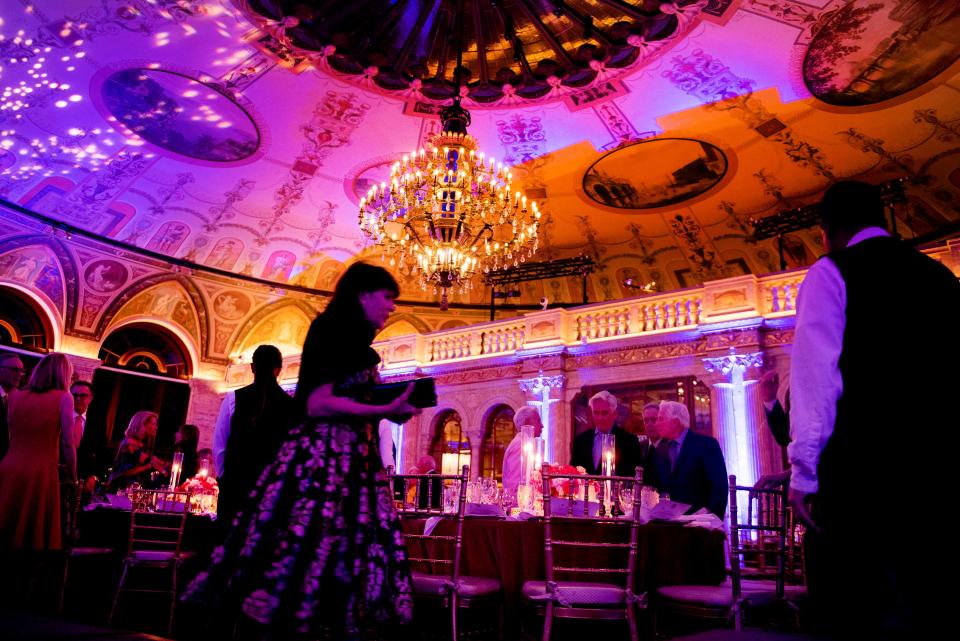 This photo of the Coudert Institute's celebration gala in February 2023 provides a look inside one of the ballrooms at The Breakers Palm Beach Resort.