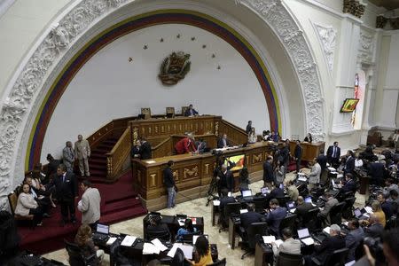 A general view of Venezuela's National Assembly during a session in Caracas, April 5, 2016. REUTERS/Marco Bello
