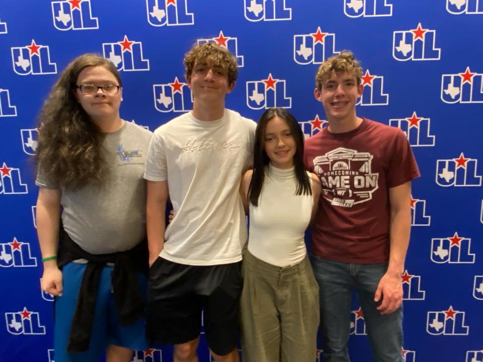 Sanford-Fritch High School's UIL Accounting Team students: From left, Johnathan Alejandro, Jadon DeRaad, Zoe Deatherage, and Benjamin Silvey.