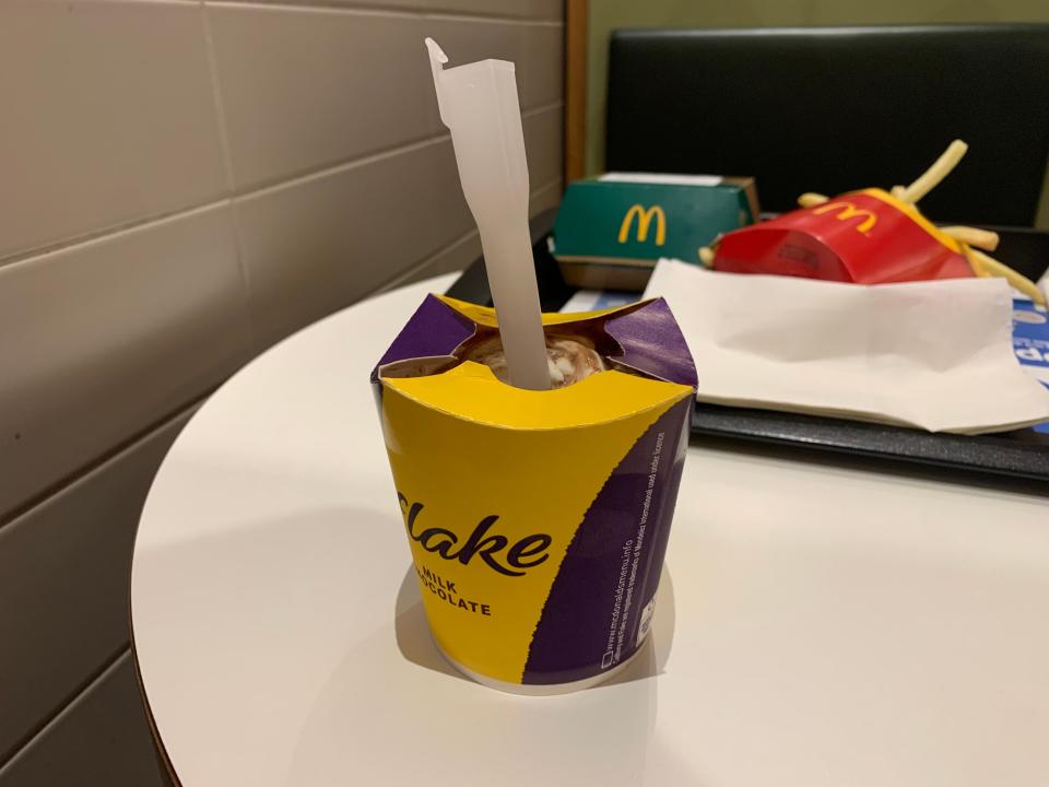 A McFlurry at McDonald's in London, UK.