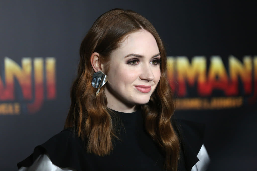 Karen Gillan fully owned this yellow and black look at the “Guardians of the Galaxy” premiere