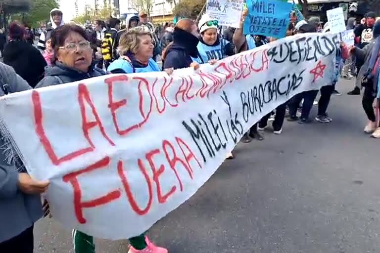 La marcha universitaria en Mar del Plata