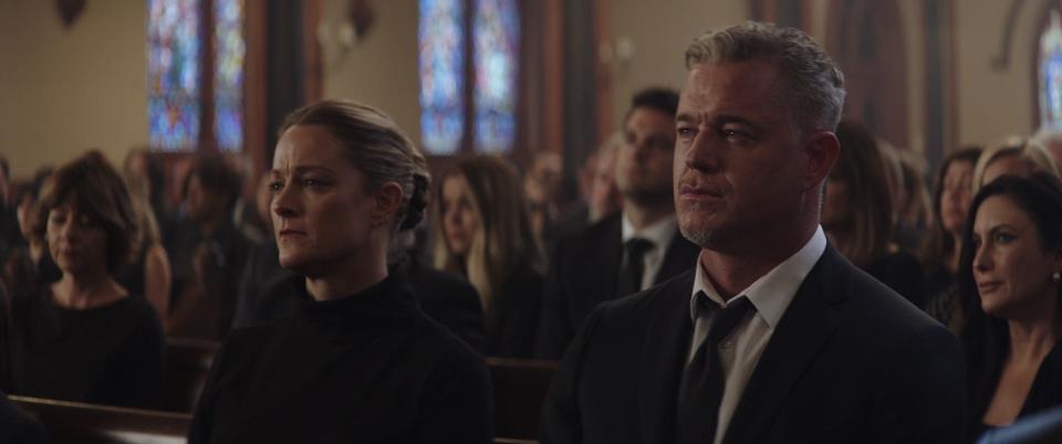 Teri Polo and Eric Dane play a couple gutted when a violent murder-suicide hits close to home in the faith-based thriller "The Ravine."