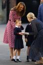 <p>For Princess Charlotte's first day of school,<a href="https://www.townandcountrymag.com/style/fashion-trends/a28901465/kate-middleton-pink-dress-princess-charlotte-first-day-of-school-photo/" rel="nofollow noopener" target="_blank" data-ylk="slk:the Duchess of Cambridge chose a lovely pink floral dress, which she paired with pointy toe pumps and a black, waist-defining belt;elm:context_link;itc:0;sec:content-canvas" class="link "> the Duchess of Cambridge chose a lovely pink floral dress, which she paired with pointy toe pumps and a black, waist-defining belt</a>. </p>