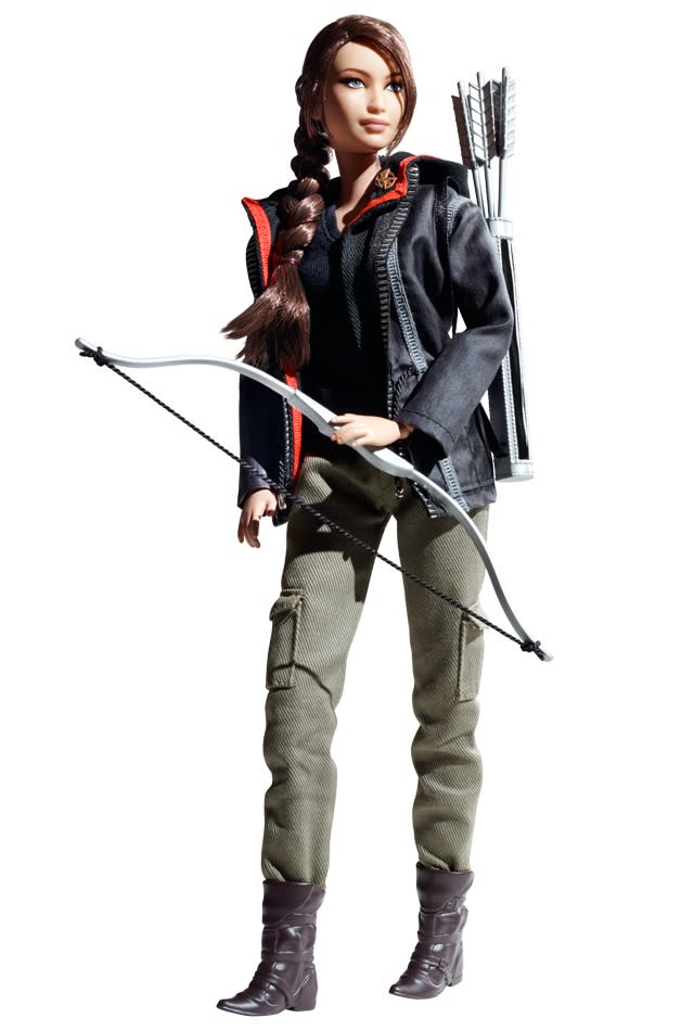 <div class="caption-credit"> Photo by: barbiecollector.com</div><b>"The Hunger Games" Katniss Everdeen doll, <a rel="nofollow noopener" href="http://www.barbiecollector.com/shop/doll/hunger-games-katniss-doll-w3320" target="_blank" data-ylk="slk:available now for $29.95" class="link ">available now for $29.95</a></b> <br> May the odds of looking even just a little bit like Jennifer Lawrence be ever in your favor. <br> <br>