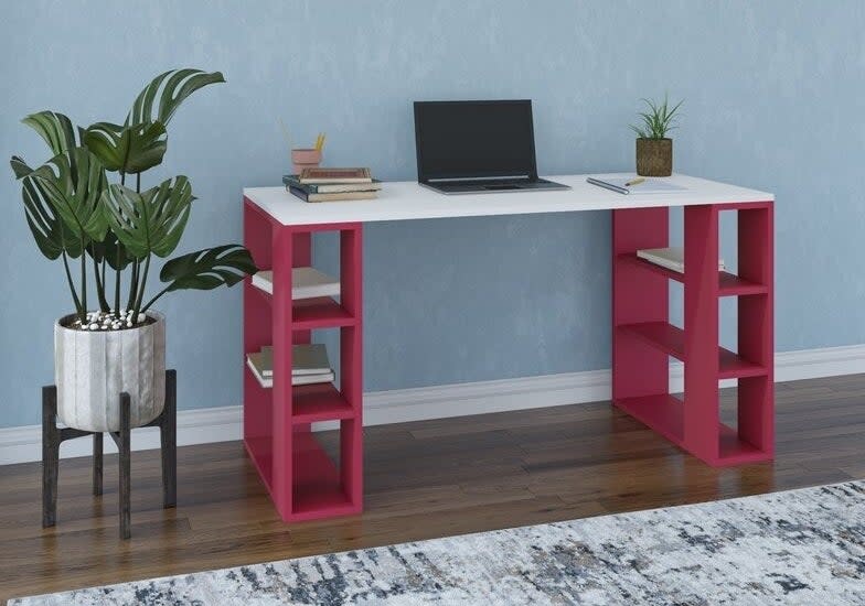 A three tiered desk