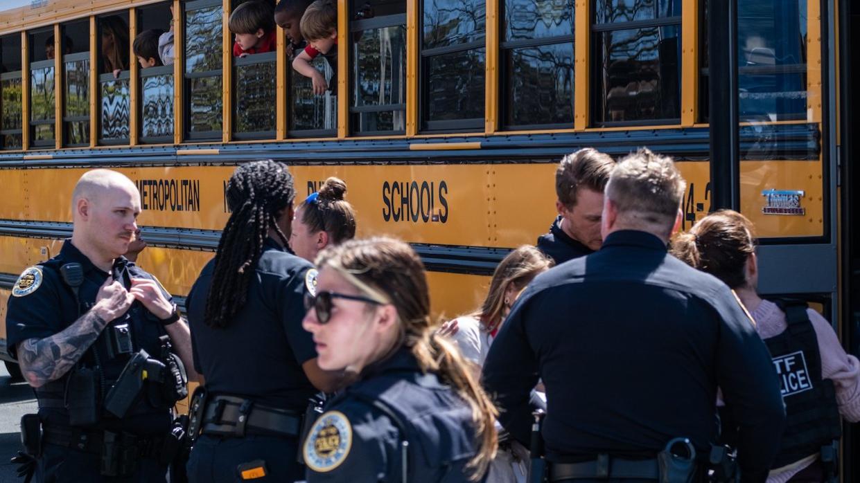 Police at Covenant School in Nashville, Tenn.