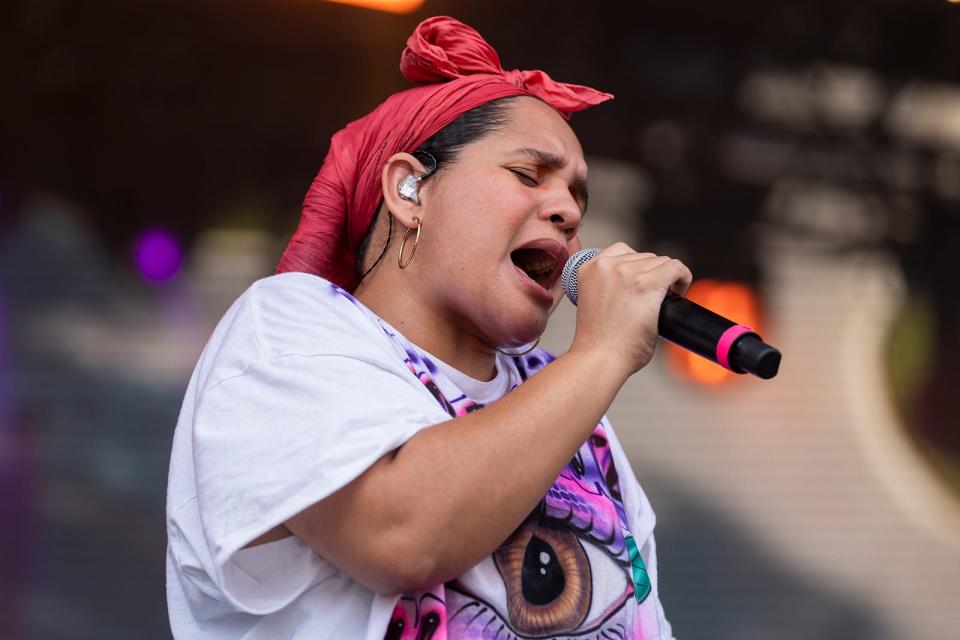 Lido Pimienta performs on the Barton Springs stage during day two of weekend two of Austin City Limits Music Festival on Saturday, Oct. 15, 2022. 