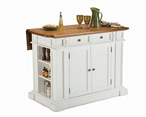 2) Americana White & Distressed Oak Kitchen Island