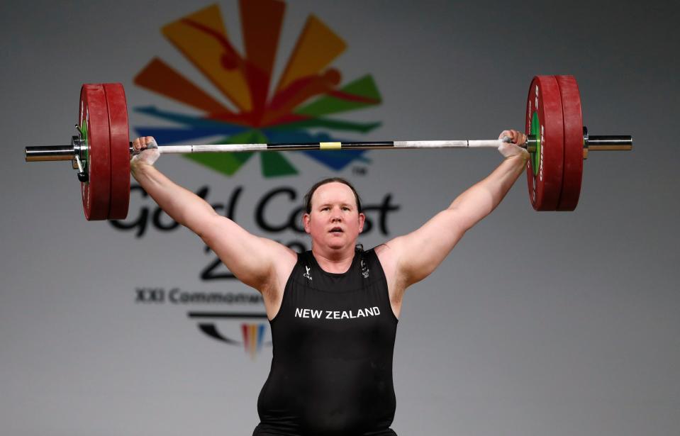 Hubbard will be the oldest weightlifter at the games, and will be ranked fourth in the competition for women weighing 87 kilograms (192 pounds) and over (REUTERS)