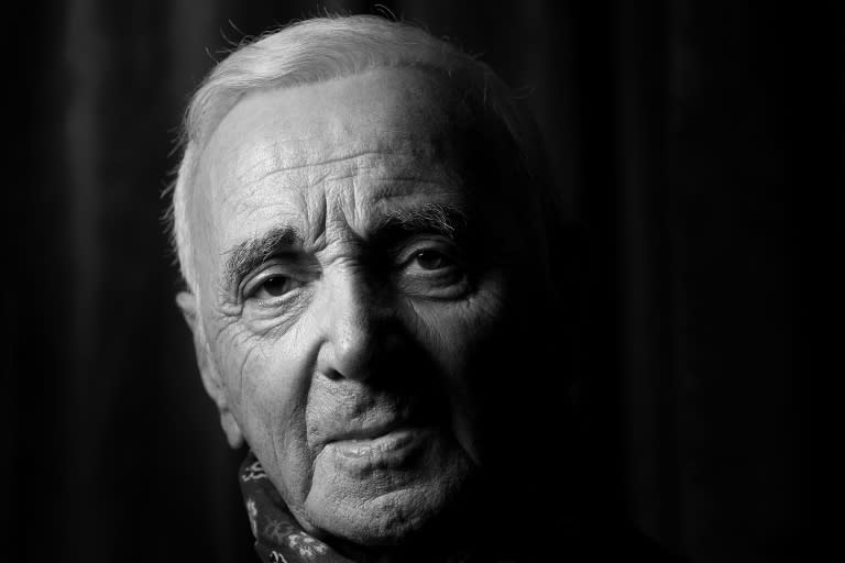 The late French-Armenian singer Charles Aznavour, pictured in 2015