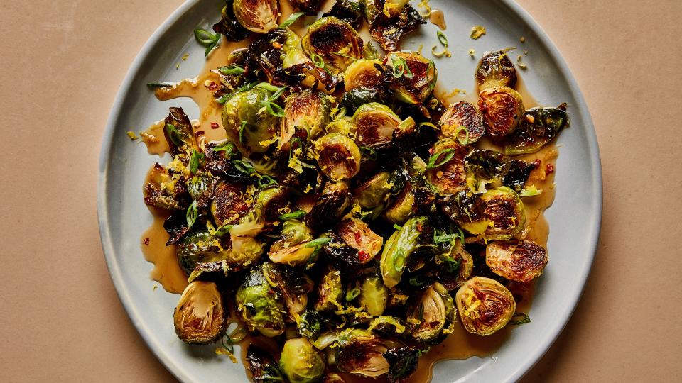 Charred Brussels Sprouts With Warm Honey Glaze