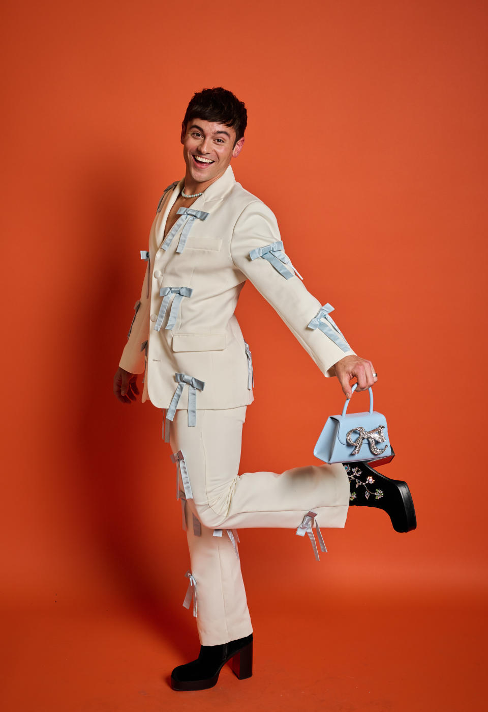 LONDON, ENGLAND - NOVEMBER 25: Tom Daleyposes during a portrait session at the GAY TIMES Honours Awards 2022, held at Magazine London on November 25, 2022 in London, England. (Photo by Gareth Cattermole/Getty Images for GAY TIMES)