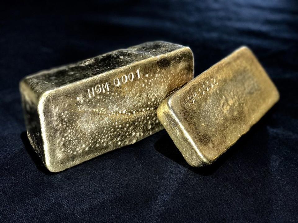  Gold bars from Oceanagold Corp.’s Haile Gold Mine in Kershaw, South Carolina.