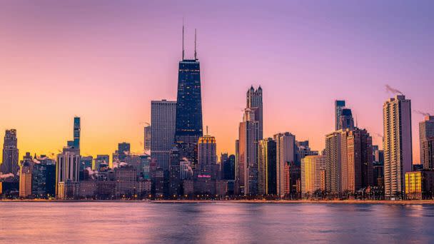 STOCK PHOTO: View of Chicago skyline at sunrise. (STOCK PHOTO/Getty Images/)