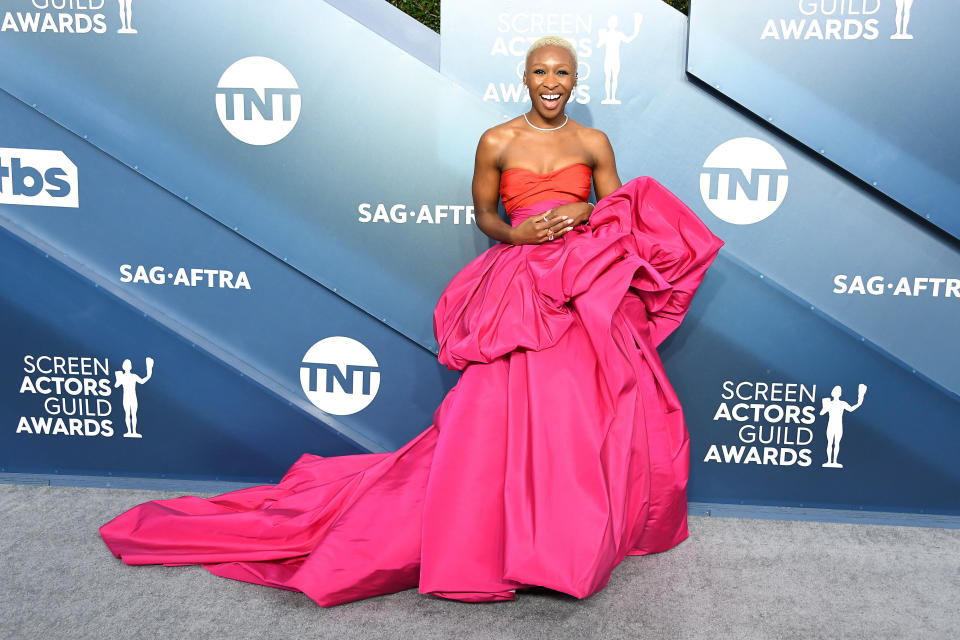 Cynthia Erivo attends the 26th annual Screen Actors&nbsp;Guild Awards at The Shrine Auditorium on Jan. 19, 2020, in Los Angeles, California. (Photo: Steve Granitz via Getty Images)