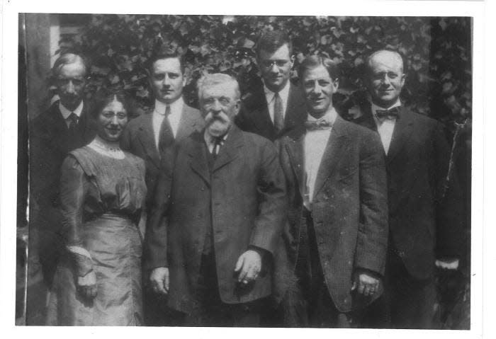 Nies Family photo; Johanna and Jan are in the front row; Ray, the subject of next week’s story, is in first from the left in the second row.