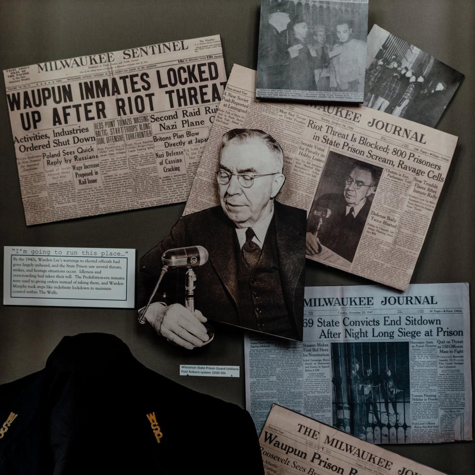 A part of the Waupun Historical Society exhibition, “If the Walls Could Talk: A History of Wisconsin Corrections at Waupun" is seen Aug. 6 at the Heritage Museum in Waupun. Now officially called the Waupun Correctional Institution, locals have always called it “The Walls.”