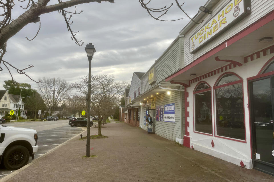 Central Avenue in downtown Ridgely, Maryland, sits empty, Friday, March 15, 2024. Ridgely officials announced last week that their entire police department had been suspended pending the results of an investigation by state prosecutors. (AP Photo/Lea Skene)