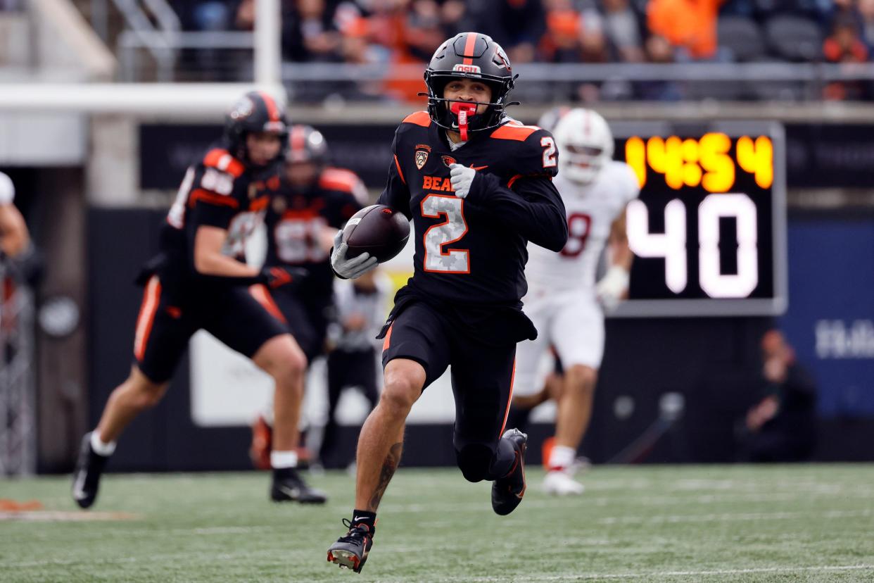 Former Oregon State receiver Anthony Gould should become a Day 1 punt returner for the Indianapolis Colts after they selected him in the fifth round of the NFL Draft.