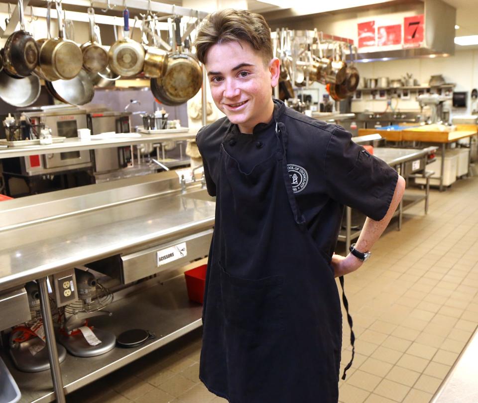SST student Orion Raczek, who works at Vino e Vivo, won the SkillsUSA culinary arts state competition and will be going to nationals.