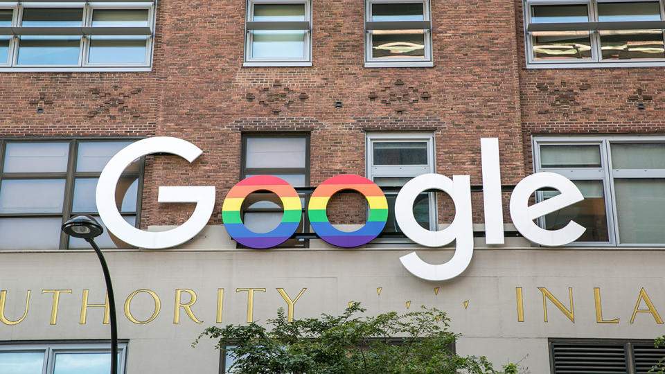 Google office with Pride letters