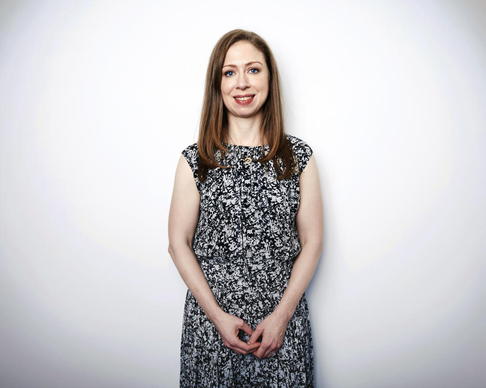 Chelsea Clinton poses for a portrait on Tuesday, Oct. 2, 2018, in New York to promote her book, "Start Now!: You Can Make a Difference." (Photo by Taylor Jewell/Invision/AP)