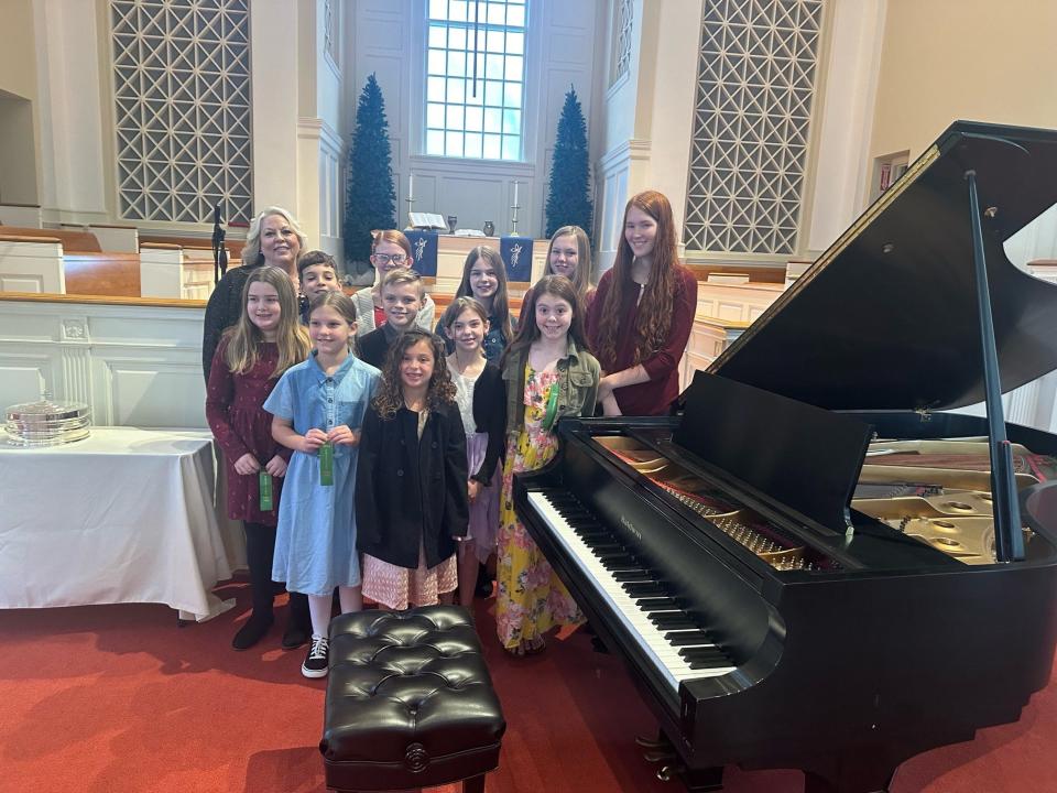 These are some of the 22 students and three teachers who recently participated in a competition sponsored by the Richland County chapter of Ohio Music Teachers Association.