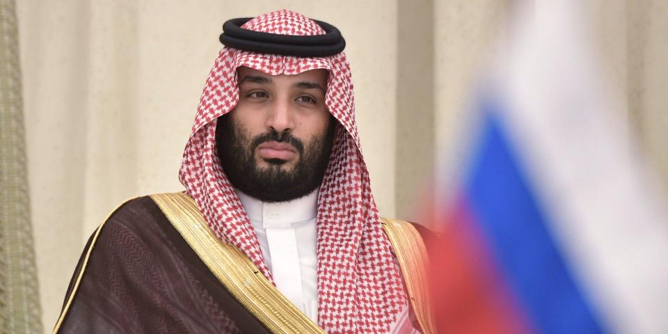 Saudi Arabia's Crown Prince Mohammed bin Salman attends a signing ceremony following a meeting of Russian President Vladimir Putin with Saudi Arabia's King Salman in Riyadh, Saudi Arabia, on October 14, 2019. (Photo by Alexey NIKOLSKY / SPUTNIK / AFP) (Photo by ALEXEY NIKOLSKY/SPUTNIK/AFP via Getty Images)