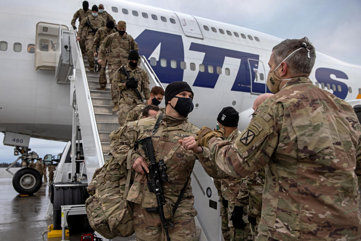 10th Mountain Troops Return To Fort Drum As Part Of US Drawdown From Afghanistan