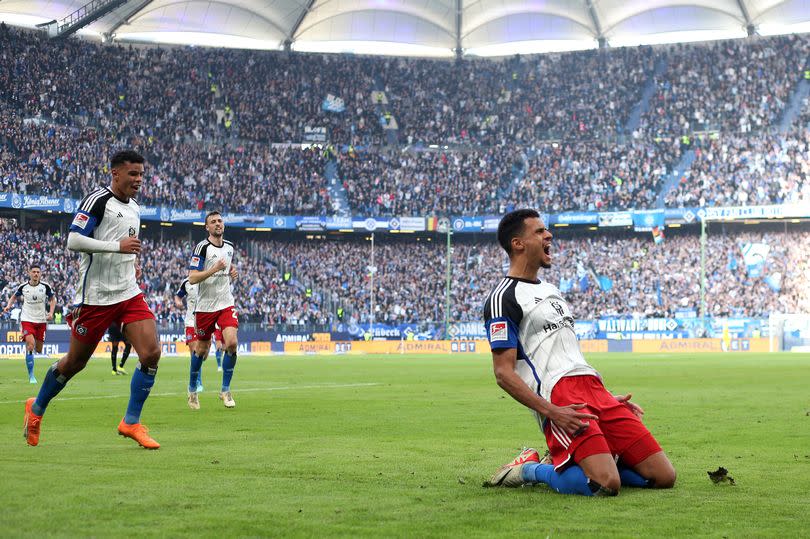 Robert Glatzel of Hamburger SV celebrates -Credit:Getty Images