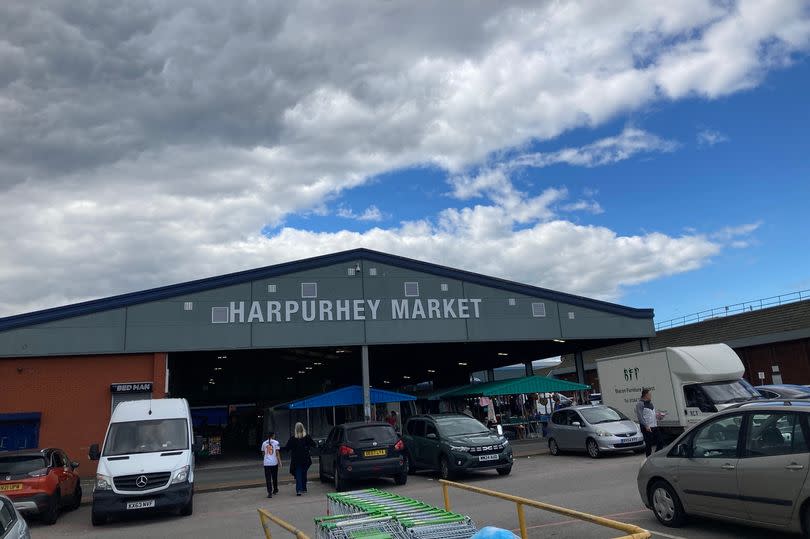 Harpurhey Market in north Manchester