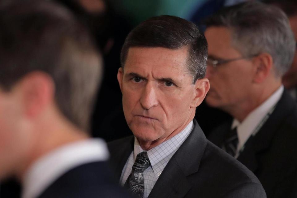 The claims emerged hours after Trump's security adviser Michael Flynn was forced to quit over ties with Moscow (REUTERS)