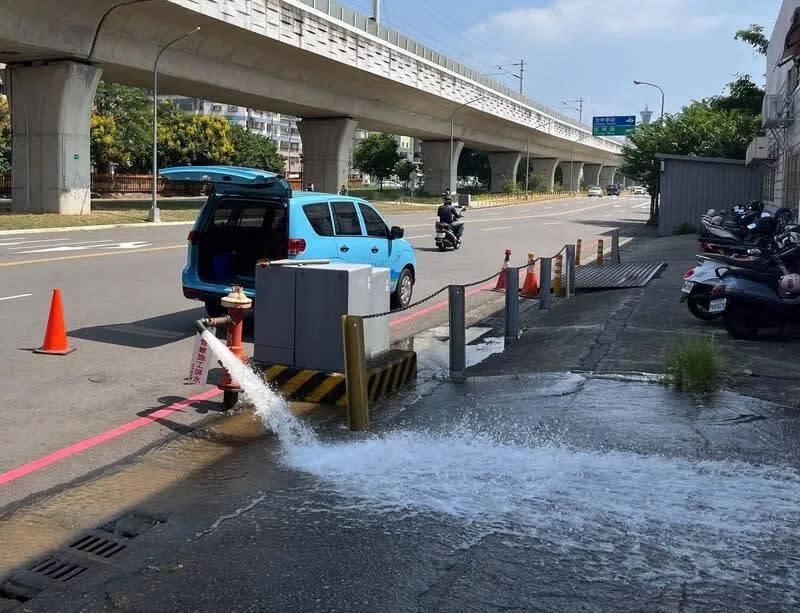 <strong>台中市潭子區中山路一段區域將恢復供水，同時加強排水作業。（圖／台水提供）</strong>