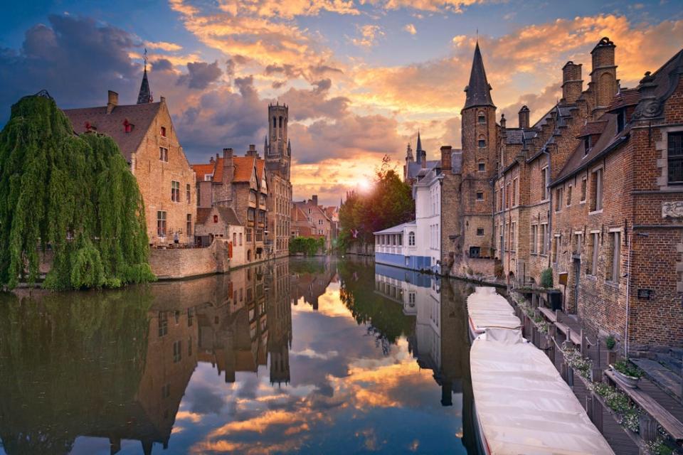 Bruges in Belgium at sunset (Getty Images/iStockphoto)