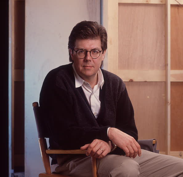 John Hughes on the set of the movie 'Curley Sue' in Chicago, Illinois, on November 28, 1990. | Getty Images
