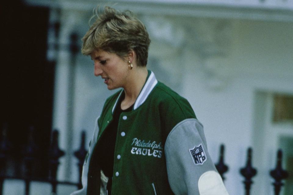 Princess Diana wore the custom-made jacket on the school run (Getty)