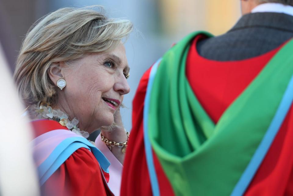 Hillary Clinton received an honorary degree from Queen’s University in 2018 (PA) (PA Archive)