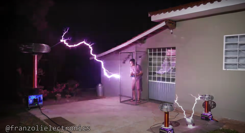 YouTuber, musician, and electronics hobbyist, Franzoli Electronics, has put out a shockingly good cover of Daft Punk's "Around the World" played on Tesla coils.