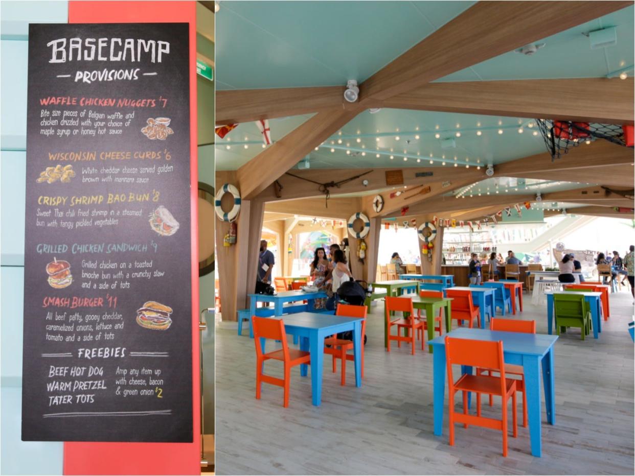 composite of menu and restaurant