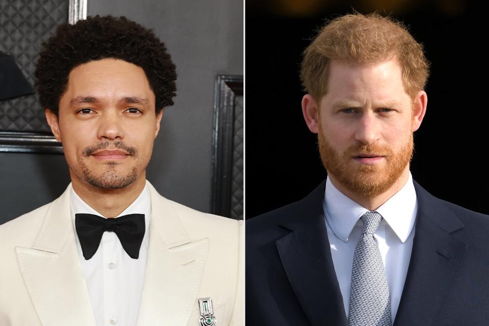 Trevor Noah attends the 65th GRAMMY Awards; Prince Harry, Duke of Sussex hosts the Rugby League World Cup 2021